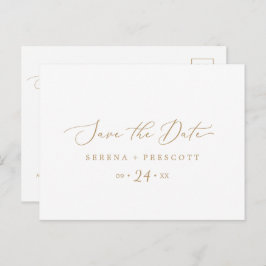 Delicado Oro horizontal Guardar la postal de fecha