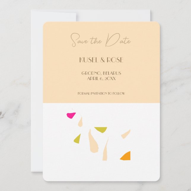 Delicado plano botánico Guardar la tarjeta de fech (Anverso)