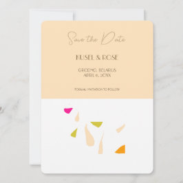 Delicado plano botánico Guardar la tarjeta de fech