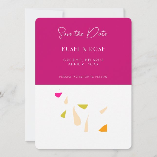 Delicado plano botánico Guardar la tarjeta de fech (Anverso)