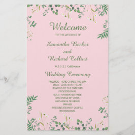 Delicado programa de matrimonio de frontera floral