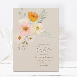 delicado ramo bautismo Invitación