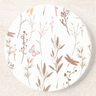 Delicados posavasos de flores silvestres
