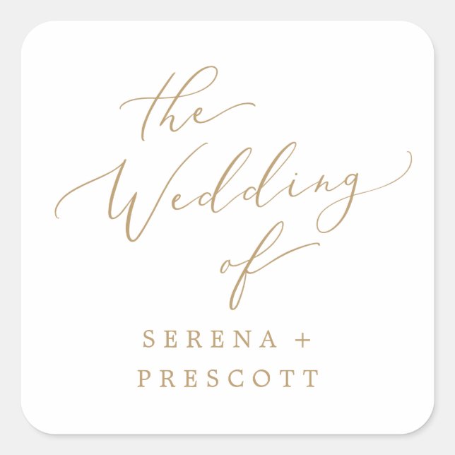 Delicados Sellos para sobres Bodas de caligrafía d (Anverso)