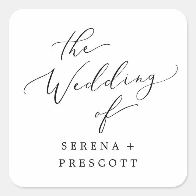 Delicados Sellos para sobres Bodas de caligrafía n (Anverso)