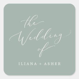 Delicados Sellos para sobres de los Bodas de Sage 