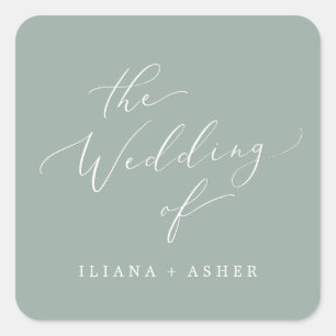 Delicados Sellos para sobres de los Bodas de Sage