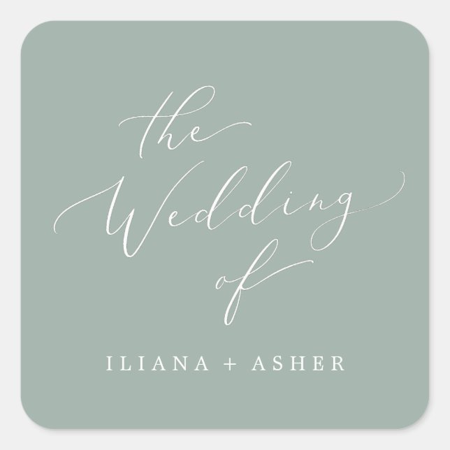 Delicados Sellos para sobres de los Bodas de Sage  (Anverso)