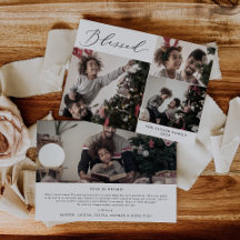 Delicate Blessed 4 Photo Navidad Newsletter