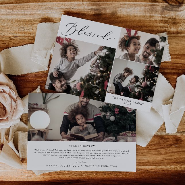 Delicate Blessed 4 Photo Navidad Newsletter (Subido por el creador)