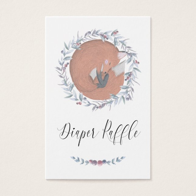 Delicate Botanical Fox Baby Shower (Anverso)