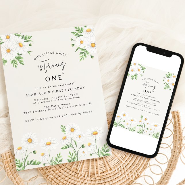 Delicate Daisies | Invitación a la fiesta de cumpl (Subido por el creador)