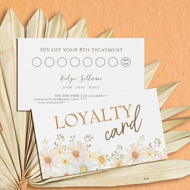 Delicate daisies loyalty card (Subido por el creador)