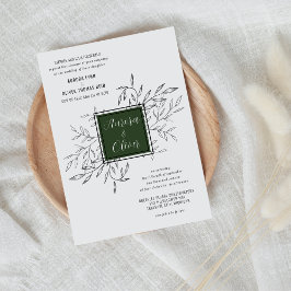 Delicate Foliage | Deep Sage | Invitación de boda