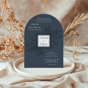 Delicate Foliage Invitación a la boda de Steel B