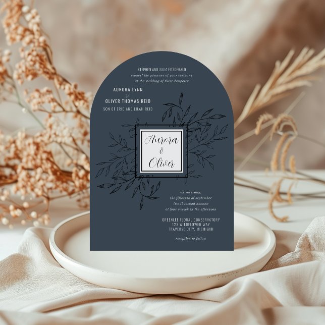 Delicate Foliage | Invitación a la boda de Steel B (Subido por el creador)