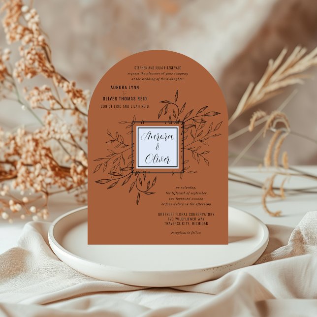 Delicate Foliage | Invitación a la boda del Arco d (Subido por el creador)