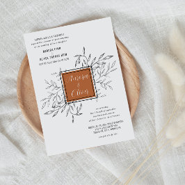Delicate Foliage | Terracota | Invitación de boda