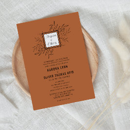 Delicate Foliage | Terracota | Invitación de boda