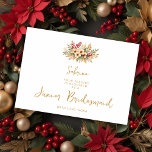 Delicate Glam Gold Christmas Floral Flower Girl<br><div class="desc">Elegant Junior Bridesmaid Proposal Cards with Delicate Glam Faux Gold Christmas Floral Bouquets. A sophisticated invitation for your junior bridesmaids, adorned with exquisite floral bouquets in festive hues and subtle faux gold accents. These timeless and enchanting designs capture the magic of the holiday season. Perfect for inviting your little bridesmaids...</div>