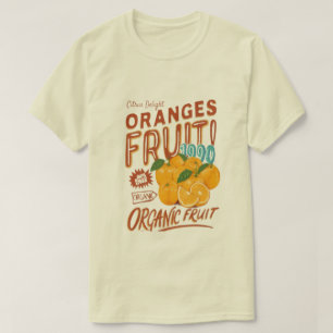 "Delicia de Cítricos" – Camiseta Retro de Naranja 