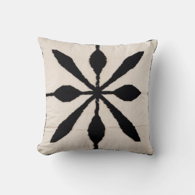 Delicia turca: almohadas Kilim blancas y negras (Anverso)