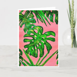 Deliciosa Monstera en tarjeta rosa (Pink Card) 