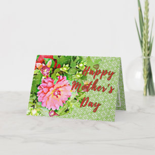 Deliciosa tarjeta del día de la madre Dahlias
