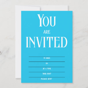 Deliciosas Invitaciones Azules para Evento