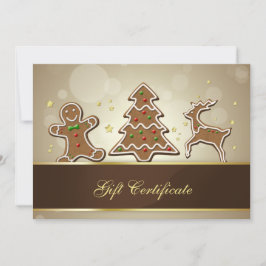 Delicioso certificado de regalo de galletas de pan