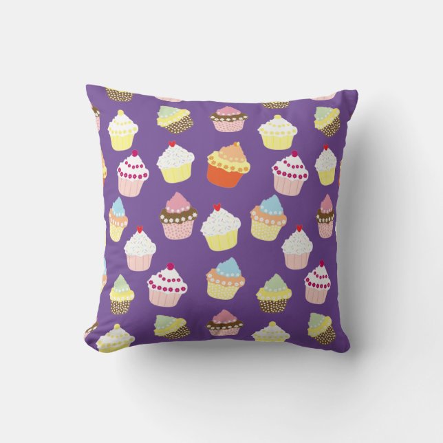 Delicioso Cojín decorativo de pasteles de cumpleañ (Anverso)