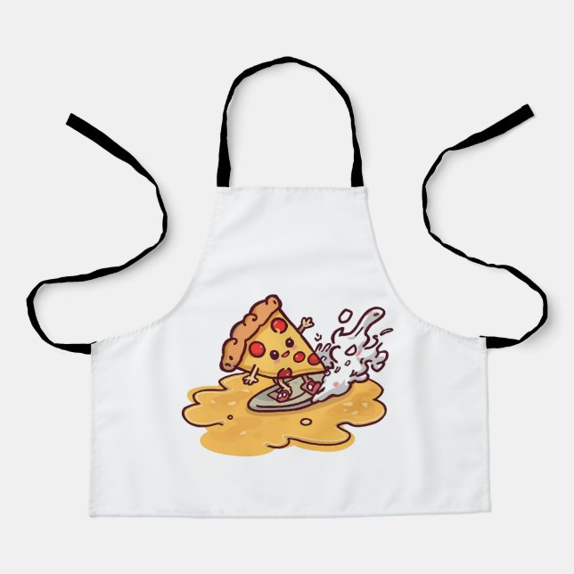 Delicioso delantal de pizza Kawaii divertido delan (Anverso)