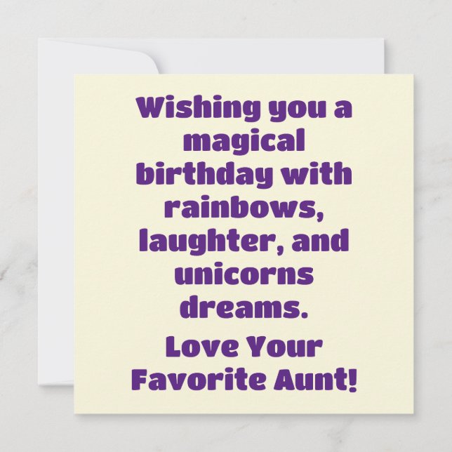 Delicioso Día de Cumpleaños Unicornio (Reverso)