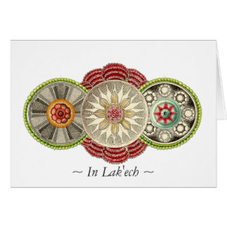 Delicioso en postal de la mandala de Lak'ech