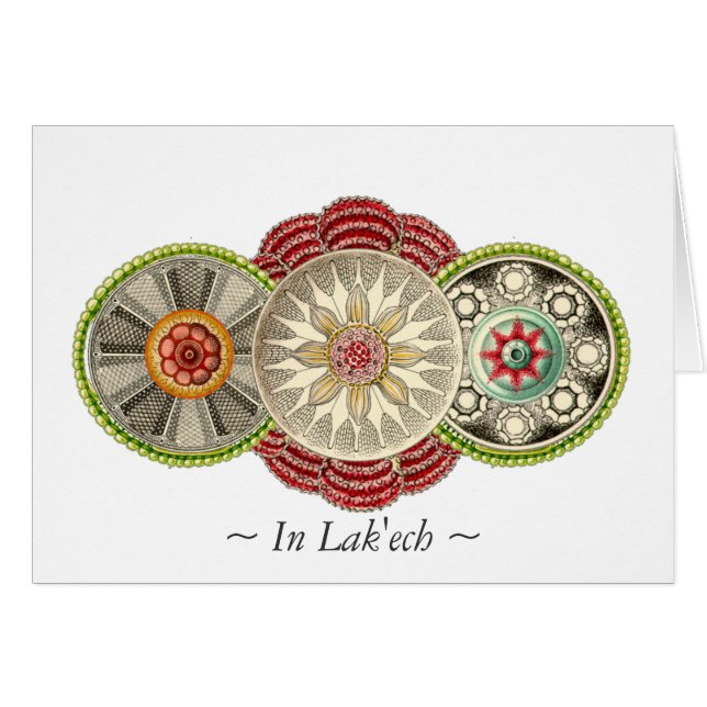 Delicioso en postal de la mandala de Lak'ech (Anverso (Horizontal))