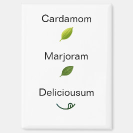Delicioso Imán de nevera con Cardamomo y Mejorana