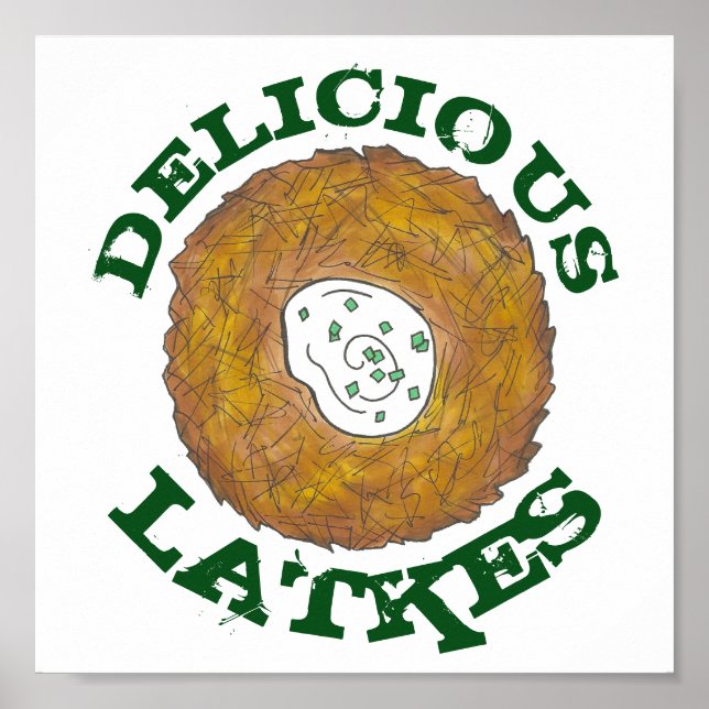 Delicioso Latkes Gastronomía Judía Decoración Coci (Frente)