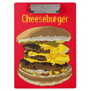 Delicioso Portapapeles de Cheeseburger