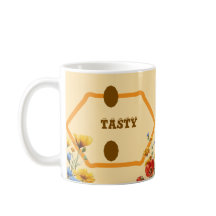 Deliciosos Granos de Café & Pegatina de Taza Flora
