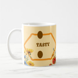 Deliciosos Granos de Café & Pegatina de Taza Flora