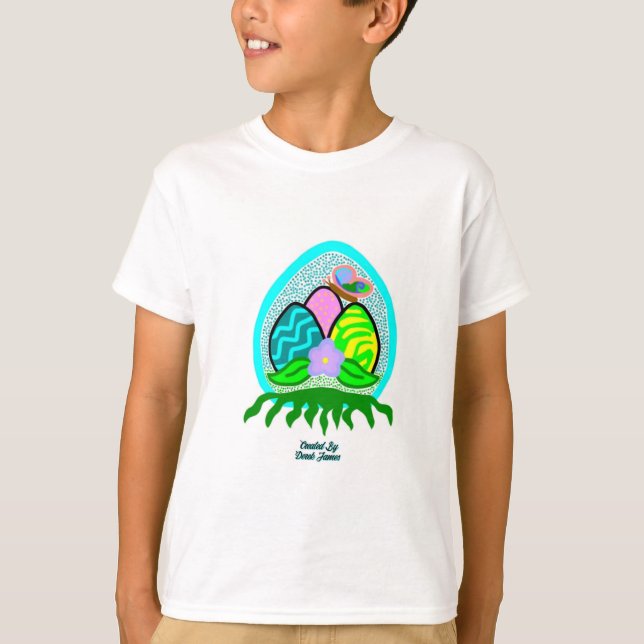 Deliciosos Huevos de Pascua Niños Camiseta Básica  (Anverso)