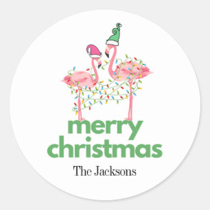 Deliciosos pegatinas de navidad de flamenco colori