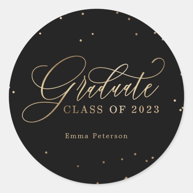 Deliciosos Pegatinas o Sellos para sobres de gradu (Anverso)