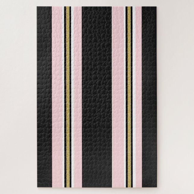 Deliciosos Rompecabezas Rosa Blanco Dorado Negro  (Vertical)