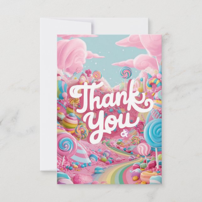 Delicious Candies Candyland tarjeta de agradecimie (Anverso)