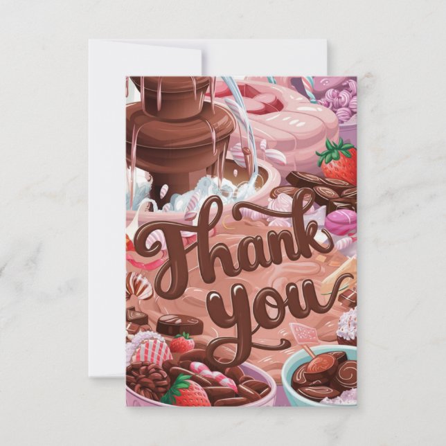 Delicious Chocolate tarjeta de agradecimiento (Anverso)
