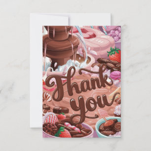 Delicious Chocolate tarjeta de agradecimiento