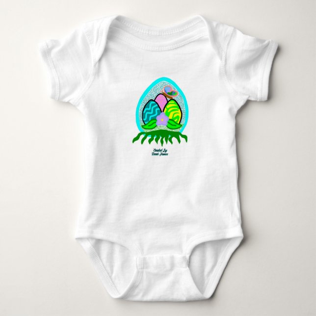 Delight Easter Eggs Baby Jersey Bodysuit (Anverso)