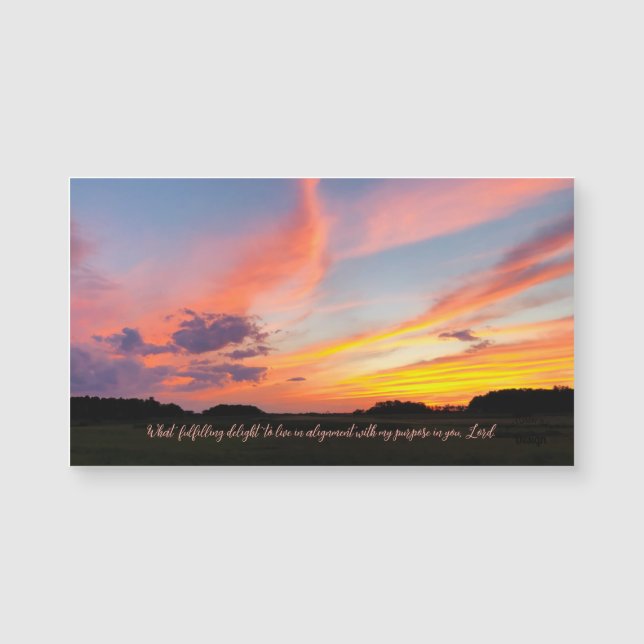 Delight Inspiration Cita Sunset Photography Magnet (Anverso)