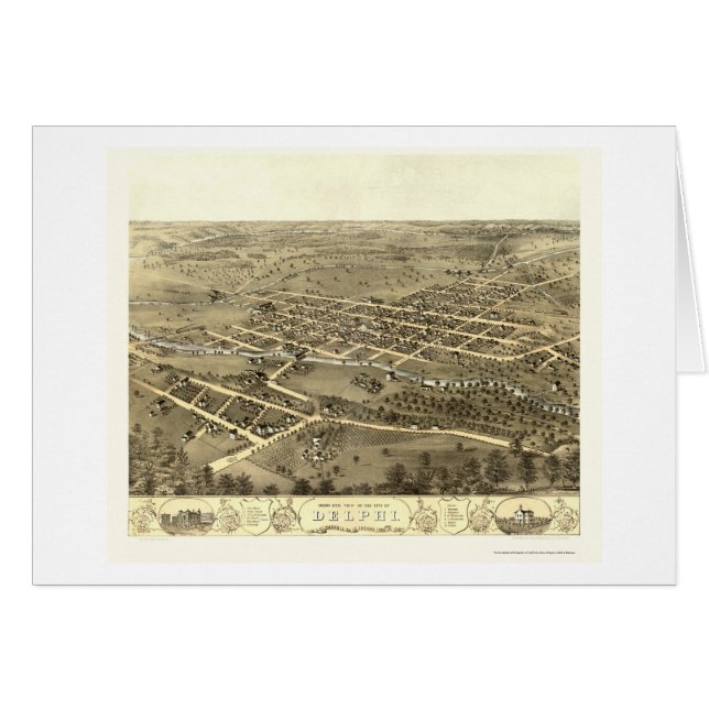 Delphi, EN el mapa panorámico - 1868 (Anverso (Horizontal))